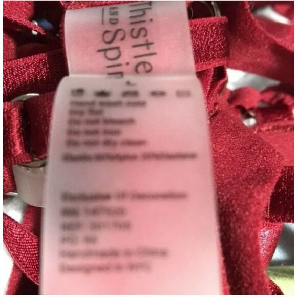 Thistle And Spire Strapped In Garter Belt Adjustable Straps Size Medium Ruby Red - Picture 4 of 4